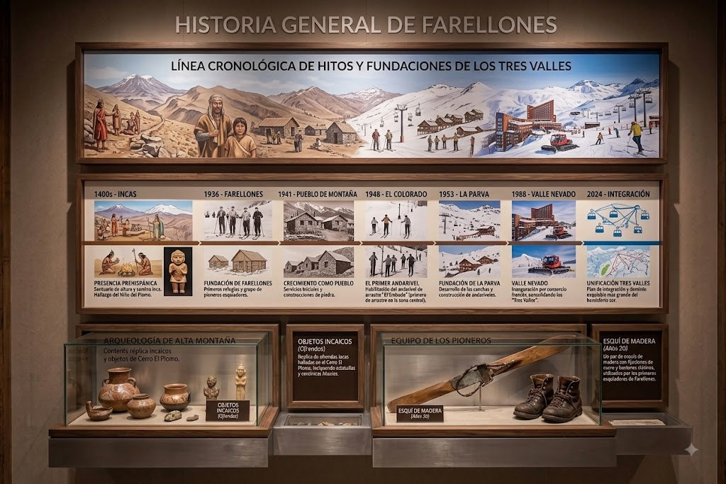 Panel de historia general de Farellones