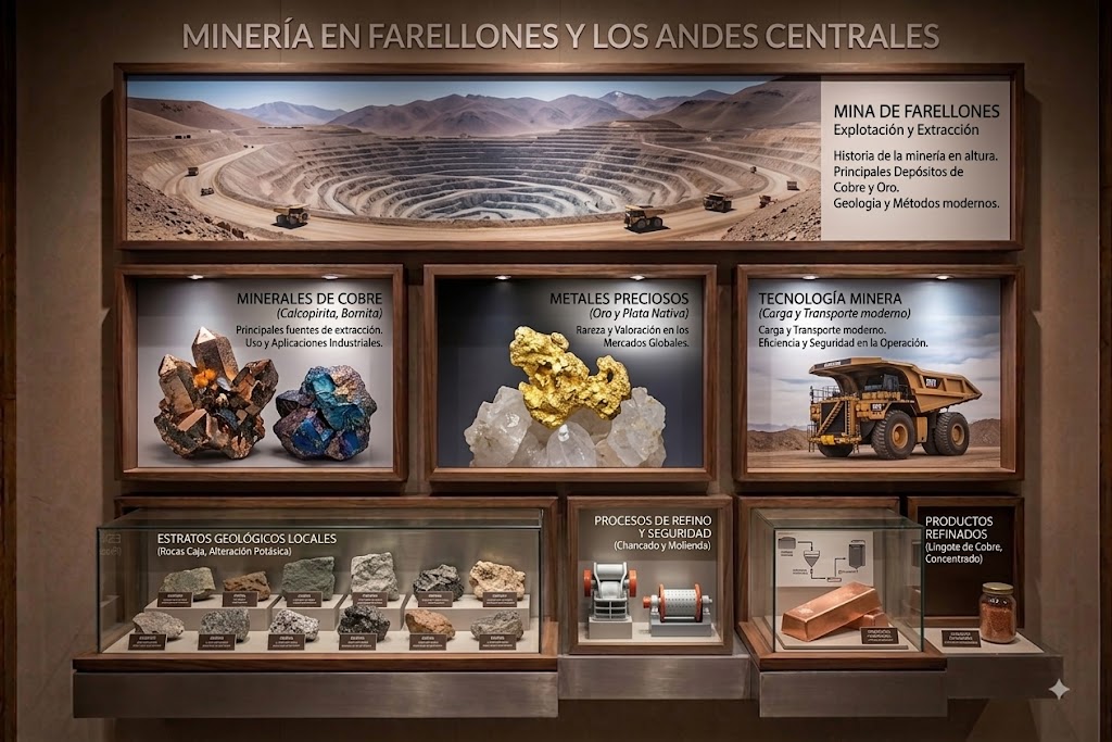 Panel de minería en los Andes centrales