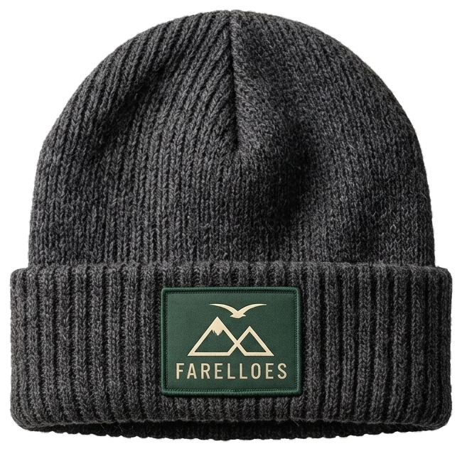 Gorro de lana con parche